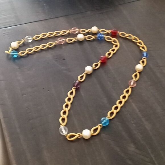 Multi-colored chain necklace   - Picture 4 of 4